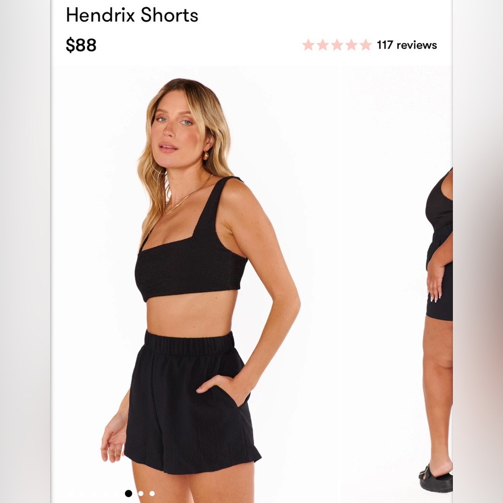 Show Me Your MuMu Hendrix Shorts. Black Crinkle Flow. Size Small. NWT!